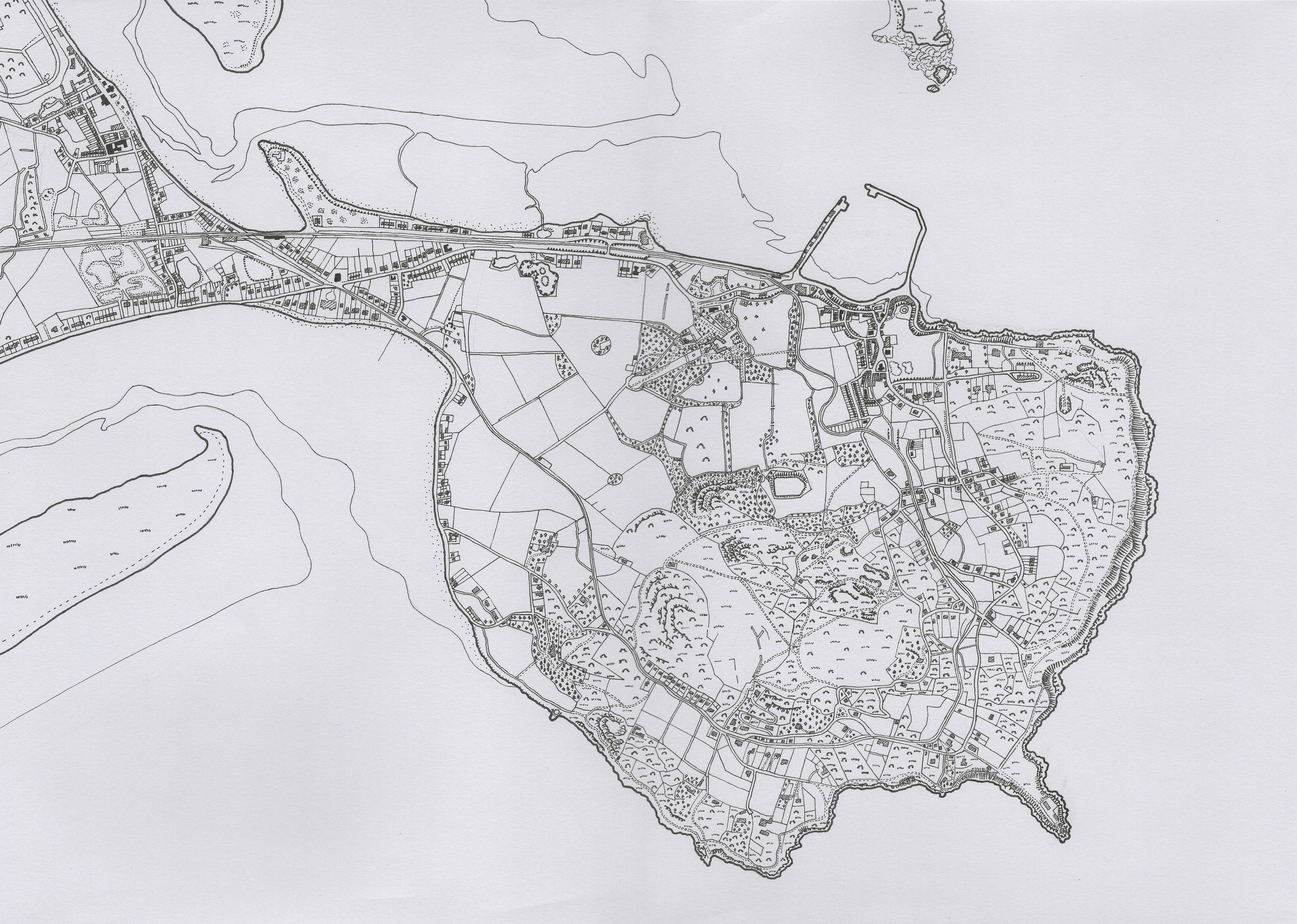 Howth Head – Six Inch Casini style drawn map